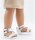 Puppenschuhe Puppensandale weiß silber Puppenbekleidung für Puppe 43 cm