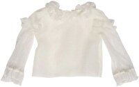 Puppen Bluse Blouse weiß mit Spitze...