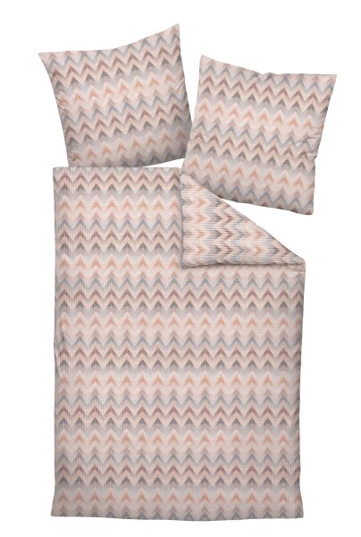 Janine Mako-Satin Kissenhülle 40 x 80 cm 1 teilig  MILANO 45092-04-602 koralle peach