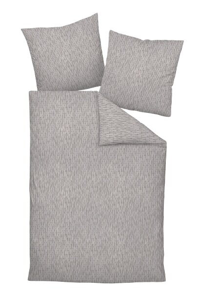 Janine Mako-Satin Bettwäsche 155 x 220 cm 80 x 80 2 teilig  MILANO 45097-07-512 taupe
