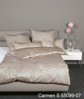 Janine Interlock-Jersey Bettwäsche 155 x 200 cm 80 x 80 2 teilig  CARMEN S 55099-07-510 naturell