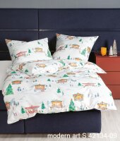 Janine Mako-Satin Bettwäsche 155 x 220 cm 80 x 80 2...