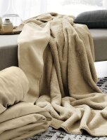 Irisette Wende-Kuscheldecke Decken Cover 8952 camel 150 x...