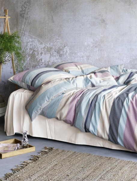 Irisette Seersucker Bettwäsche Set Easy 8446 multi 155 x 220 cm + 1 Kissenbezug 80x80 cm
