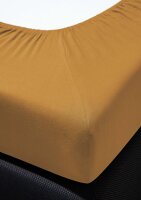 Irisette Mako-Jersey Spannbetttuch Jupiter 0008 gold 100 x 200 cm + 90-100 x 190-220 cm