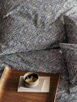 Irisette Flausch-Cotton Bettwäsche Set Mink 8871 blau 135 x 200 cm + 1 Kissenbezug 80x80 cm
