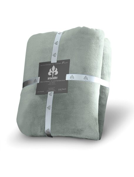 Irisette Kuscheldecke uni Decken Relax 8900 salbei 150 x 200 cm +