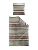 Irisette Mako-Satin Bettwäsche Set Tokio 8562 grau 135 x 200 cm + 1 Kissenbezug 80x80 cm