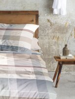 Irisette Mako-Satin Bettwäsche Set Wave 8891 natur 155 x 200 cm + 1 Kissenbezug 80x80 cm