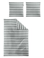 Irisette Mako-Satin Bettwäsche Set Wave-HK 8559 salbei 155 x 220 cm + 1 Kissenbezug 80x80 cm