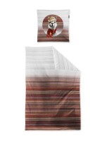 Irisette Flausch-Cotton Bettwäsche Set Zobel 8556 rot 140 x 200 cm + 1 Kissenbezug 90x70 cm