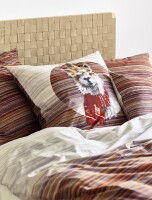 Irisette Flausch-Cotton Bettwäsche Set Zobel 8556 rot 140 x 200 cm + 1 Kissenbezug 90x70 cm