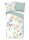 Descanso Mako Satin Bettwäsche 155 X 220 cm + 1- 80 X 80 cm Adiwanya flowers and butterflies weiß