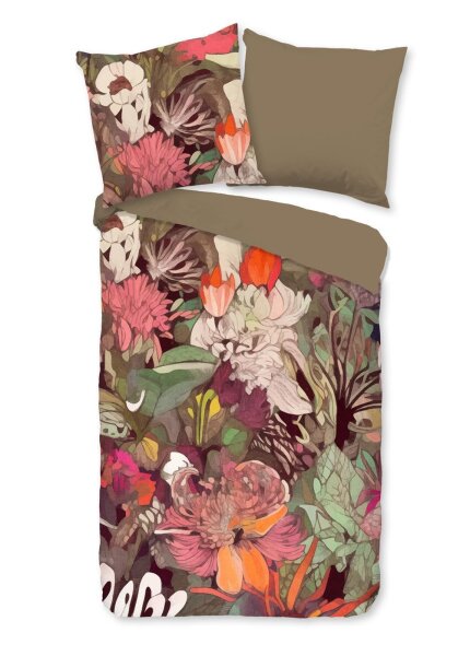 Good Morning Renforcé Bettwäsche 155 X 220 cm + 1- 80 X 80 cm Marcus flowers bunt