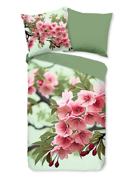 Good Morning Renforcé Bettwäsche 200 X 200 cm + 2- 80 X 80 cm Lotti flowers bunt