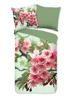 Good Morning Renforcé Bettwäsche 200 X 200 cm + 2- 80 X 80 cm Lotti flowers bunt