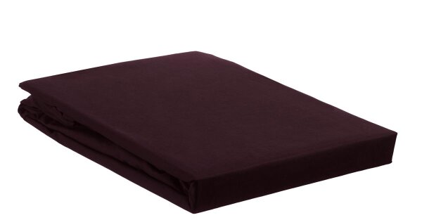 Ambiante Spannbettlaken  Baumwoll Uni HL Dark Red 200x210/220 rot