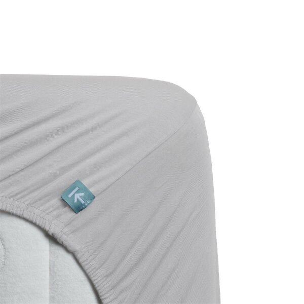 Beddinghouse Spannbettlaken  Jersey STR HL Light Grey 200x200/220 Grau