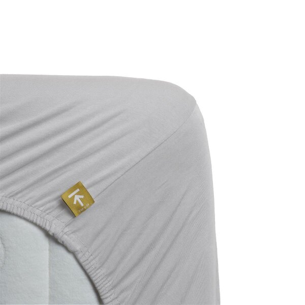 Beddinghouse Spannbettlaken  Jersey STR HL Light Grey 120x200/220 Grau