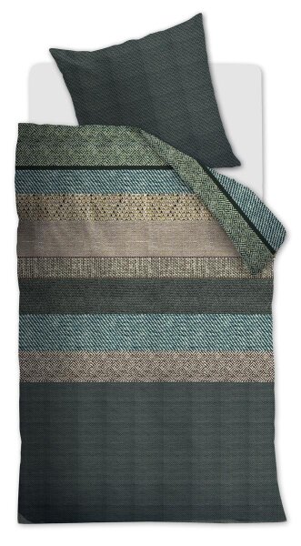Beddinghouse Bettwäsche Enzo Green 135x200 grün