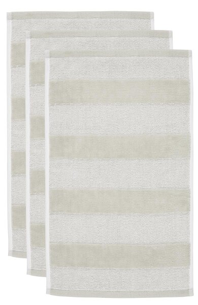 Beddinghouse Gästetuch  Sheer Stripe Sand 30x50 Set a 3 Stk natur