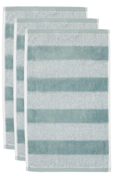 Beddinghouse Gästetuch  Sheer Stripe Green 30x50 Set a 3 Stk grün