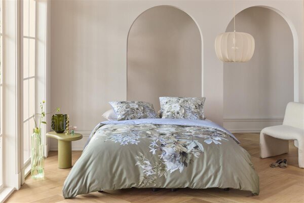 Beddinghouse x Fiep Amsterdam Bettwäsche Saffron Blue Grey 155x220 Grau