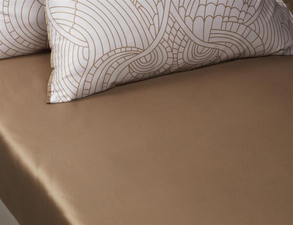 Beddinghouse Spannbettlaken Dodo Pavone Dark Sand 180x200 natur