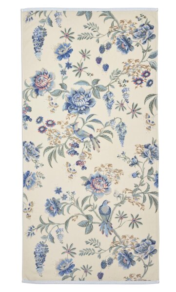 PiP Studio Heimtextilie Duschtuch Secret Gar n WhiteBlue 70x140 blau