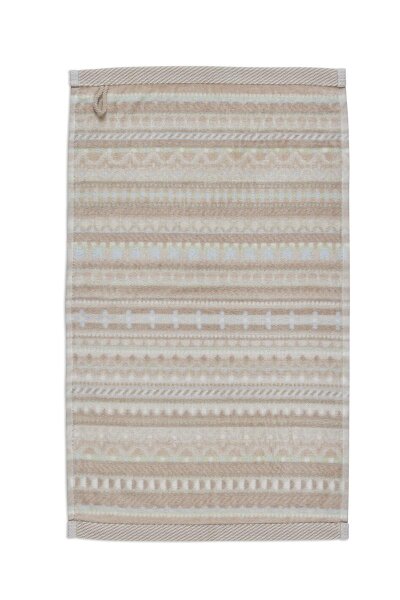 PiP Studio Heimtextilie Gästetuch Geometric Print Sand Set a 3 Stk 30x50 natur