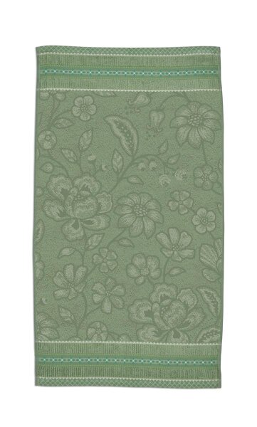 PiP Studio Handtuch Jasmin Jacquard Green Set a 3 Stk 55x100 grün