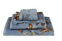 PiP Studio Handtuch Secret Gar n Blue Set a 3 Stk 55x100 blau