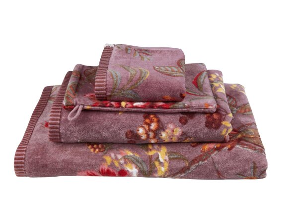 PiP Studio Handtuch Secret Gar n Mauve Set a 3 Stk 55x100 rosa