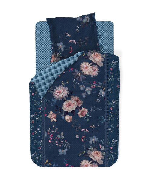 PiP Studio Kissenbezug Tokyo Bouquet Dark Blue 40x80 blau