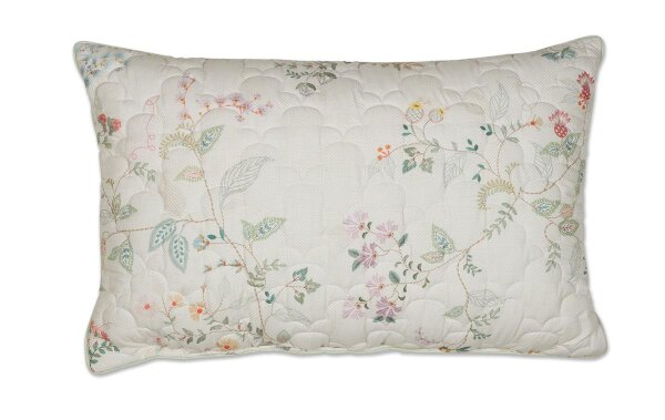 PiP Studio Kissen ko Kili Flower Quilted Cush White 45x70 weiß