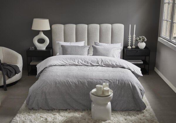 Rivièra Maison Bettwäsche Chevron Weave Grey 155x220 Grau