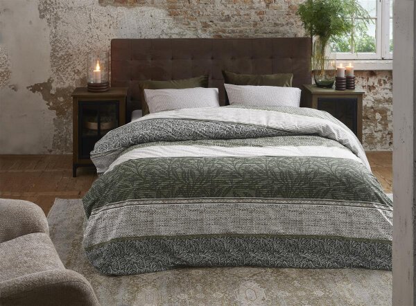 Rivièra Maison Bettwäsche Chester Green 155x220 grün