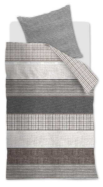 Rivièra Maison Bettwäsche Tailor Anthracite 155x220 grau