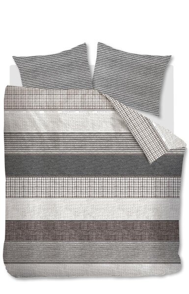 Rivièra Maison Bettwäsche Tailor Anthracite 200x200 grau