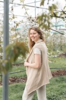 Knit Factory Senna Gestrickte Weste Beige