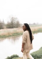 Knit Factory Jasmin Kurze Strickjacke Leinen 40/42
