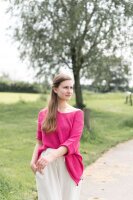 Knit Factory Jasmin Strickpullover V-Ausschnitt Fuchsia...