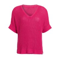 Knit Factory Daisy Strickpullover V-Ausschnitt Fuchsia 36/44
