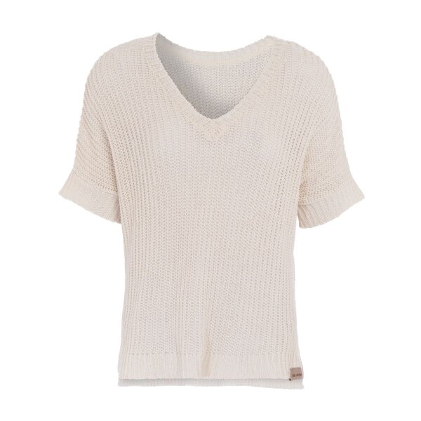 Knit Factory Daisy Strickpullover V-Ausschnitt Beige 36/44