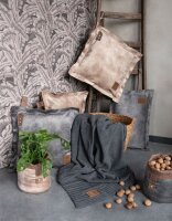 Knit Factory Uni Plaid Iced Clay 160x130 cm