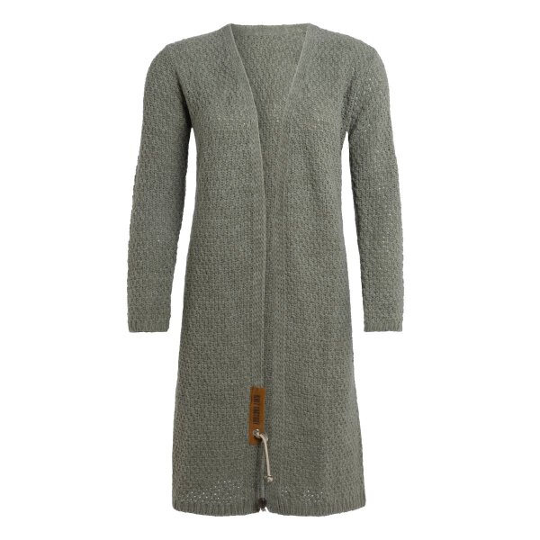 Knit Factory Luna Lange Strickjacke Urban Green 40/42