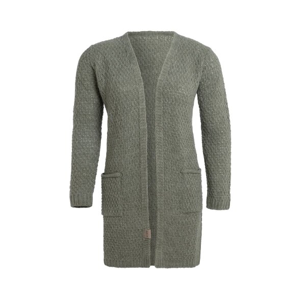 Knit Factory Luna Strickjacke Urban Green 40/42 Mit Taschen