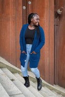 Knit Factory Luna Strickjacke Iced Clay 40/42 Mit Taschen