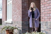 Knit Factory Luna Strickjacke Iced Clay 36/38 Mit Taschen