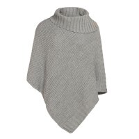 Knit Factory Nicky Gestrickter Poncho Iced Clay